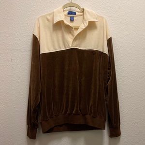 Velvet-soft Brown and Cream Sweater